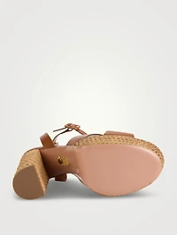 Sunseeker Leather Platform Sandals