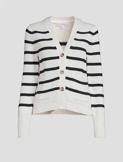 Stripe Jacquard Cardigan