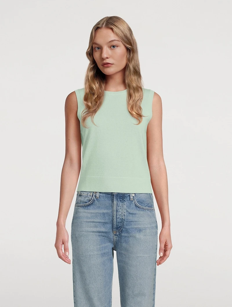 Sleeveless Cashmere Sweater