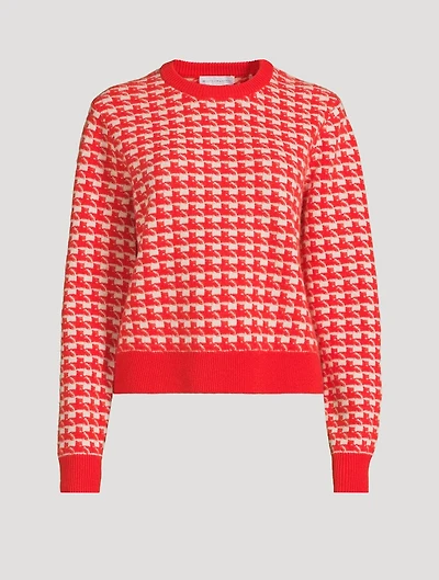 Gingham Jacquard Cashmere Sweater