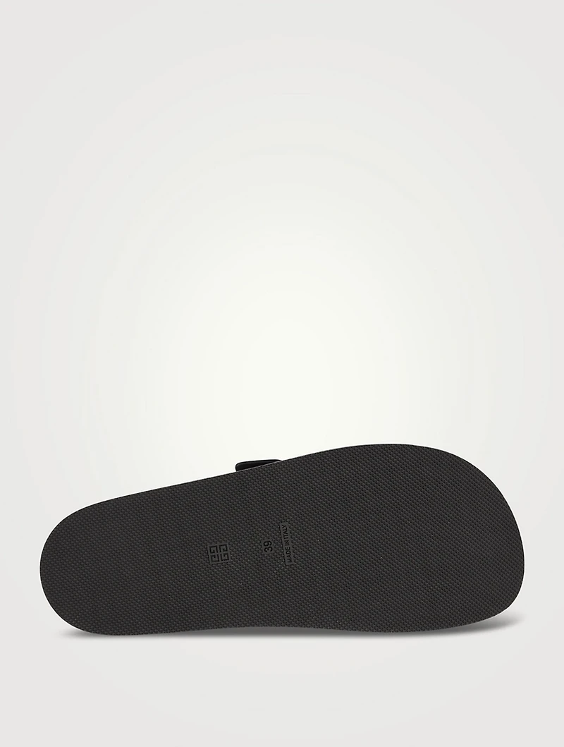 4G Liquid Leather Slide Sandals