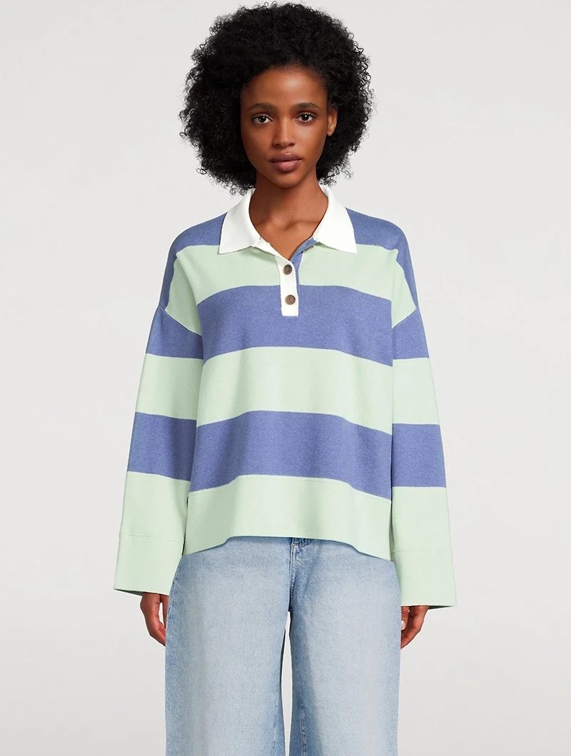Rugby Shirt Stripe Print
