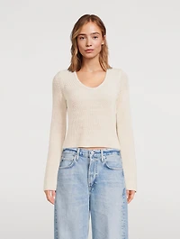 Flute-Sleeve Sweater