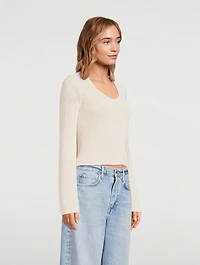 Flute-Sleeve Sweater