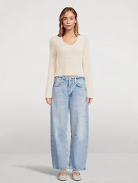 Flute-Sleeve Sweater