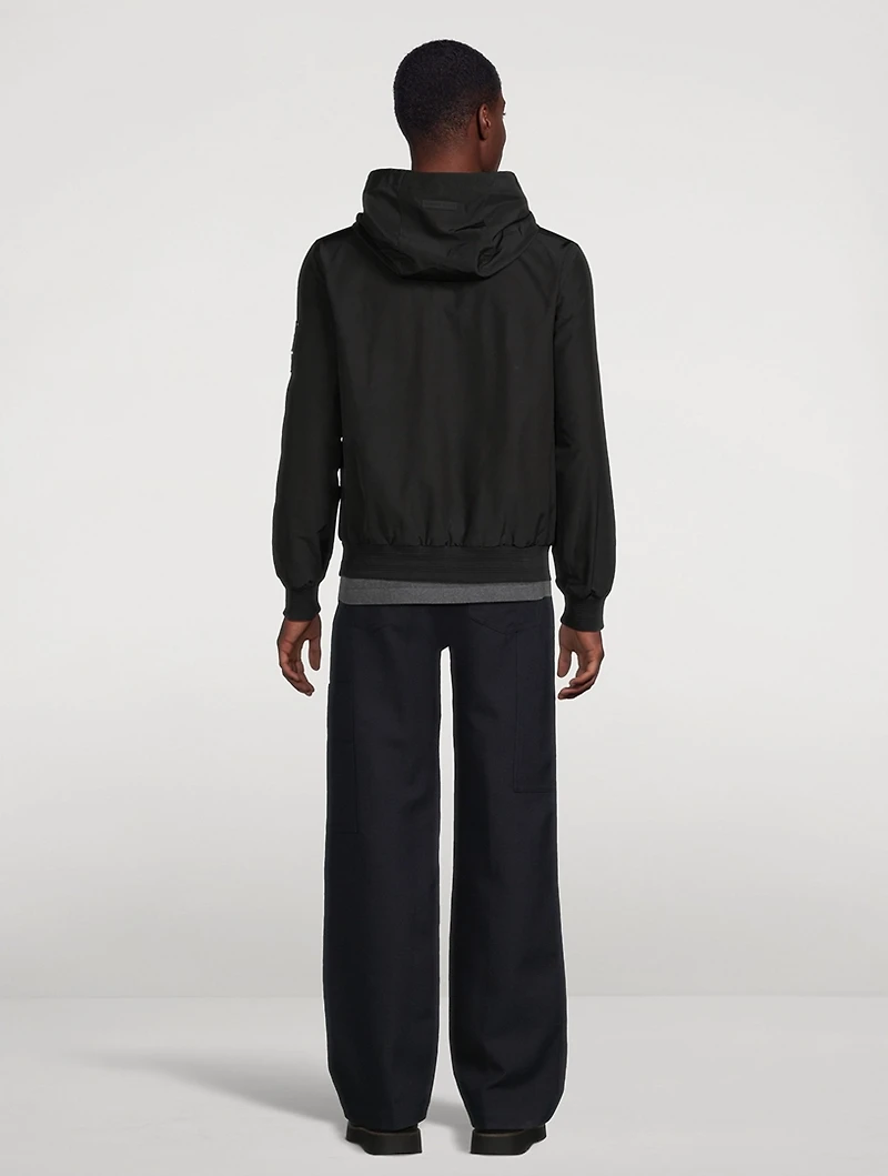 Rufus Mixed-Media Hooded Jacket