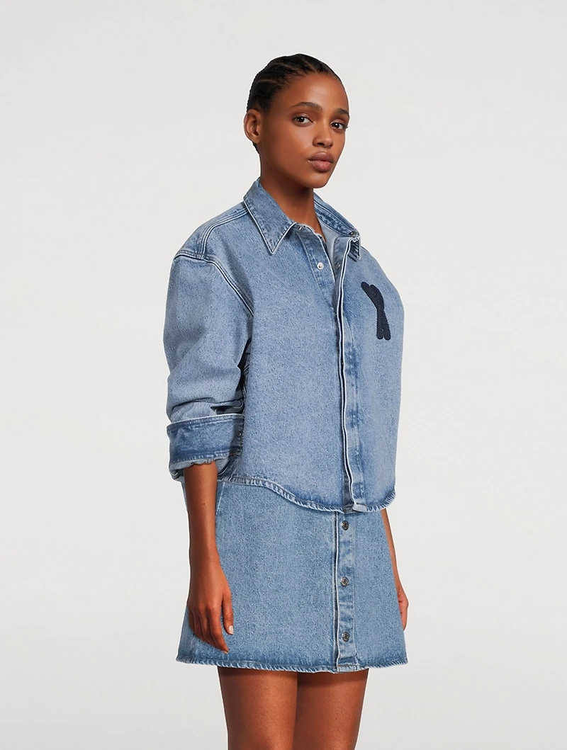 Ami de Cœur Cropped Denim Shirt