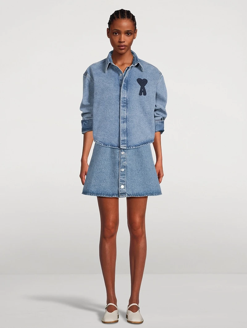 Ami de Cœur Cropped Denim Shirt