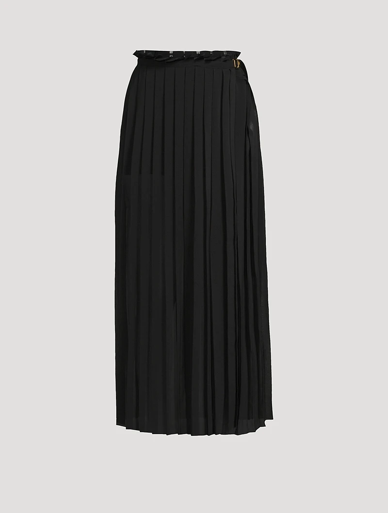 Pleated Maxi Skirt