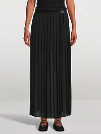 Pleated Maxi Skirt