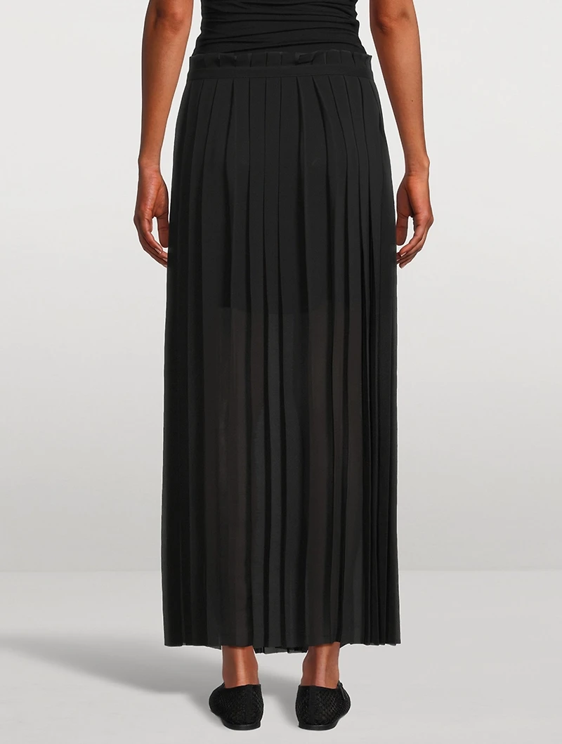 Pleated Maxi Skirt