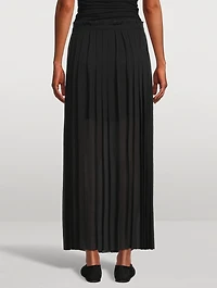 Pleated Maxi Skirt