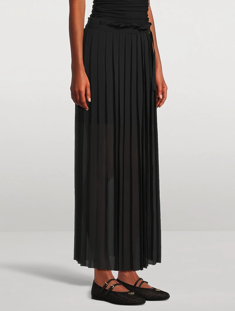 Pleated Maxi Skirt