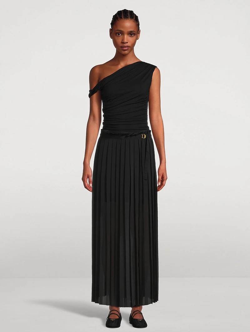 Pleated Maxi Skirt