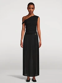 Pleated Maxi Skirt
