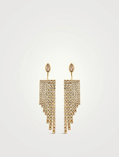 Marquise Stud Earrings With Pavé Tassel Ear Jackets