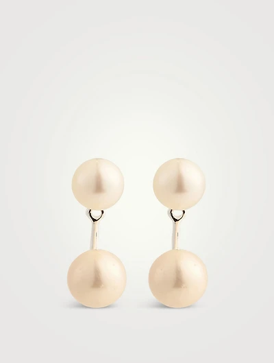 Mini Pearl Studs And Ear Jacket Set