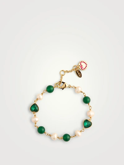 Pearly Heart Bracelet