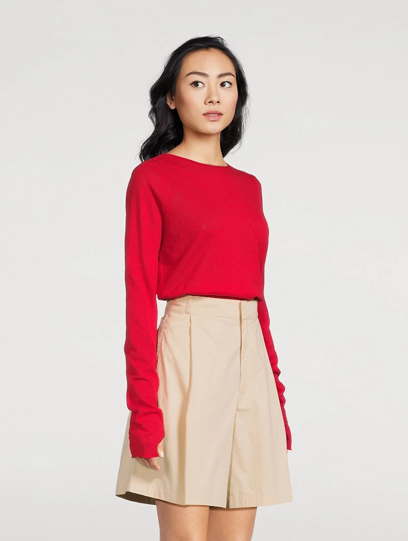 Panelled Knit Top