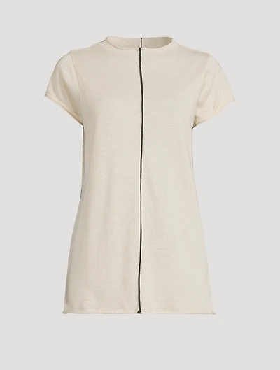 Cap-Sleeve Knit Top
