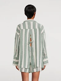 Eucalyptus Organic Cotton Shirt Stripe Print