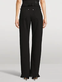 Frayed Wide-Leg Jeans