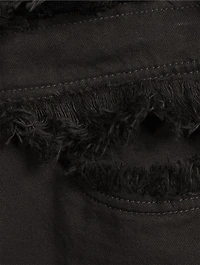 Frayed Wide-Leg Jeans