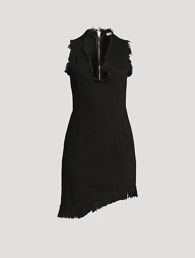 Frayed Denim Mini Dress