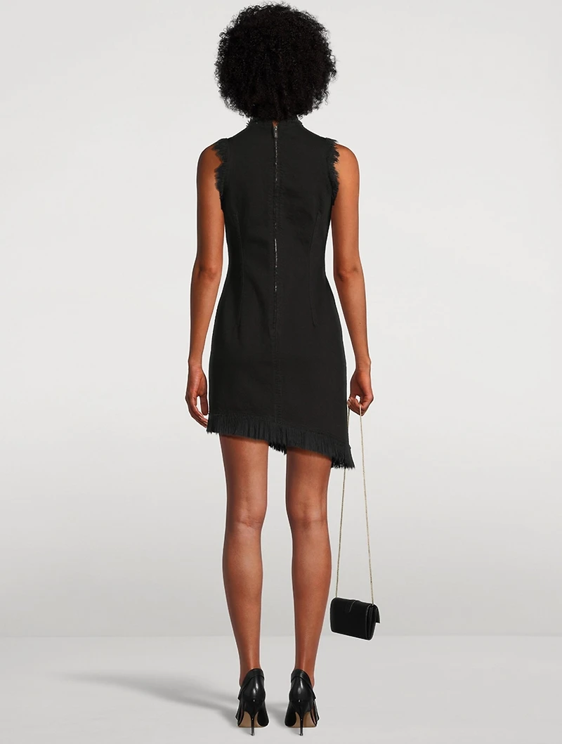 Frayed Denim Mini Dress