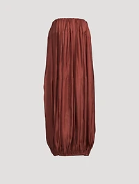 Gathered Strapless Midi Dress