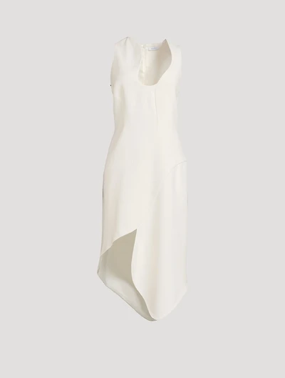 Asymmetric Knit Midi Dress