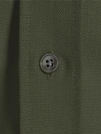 Wool Long-Sleeve Shirt With Back Slit
