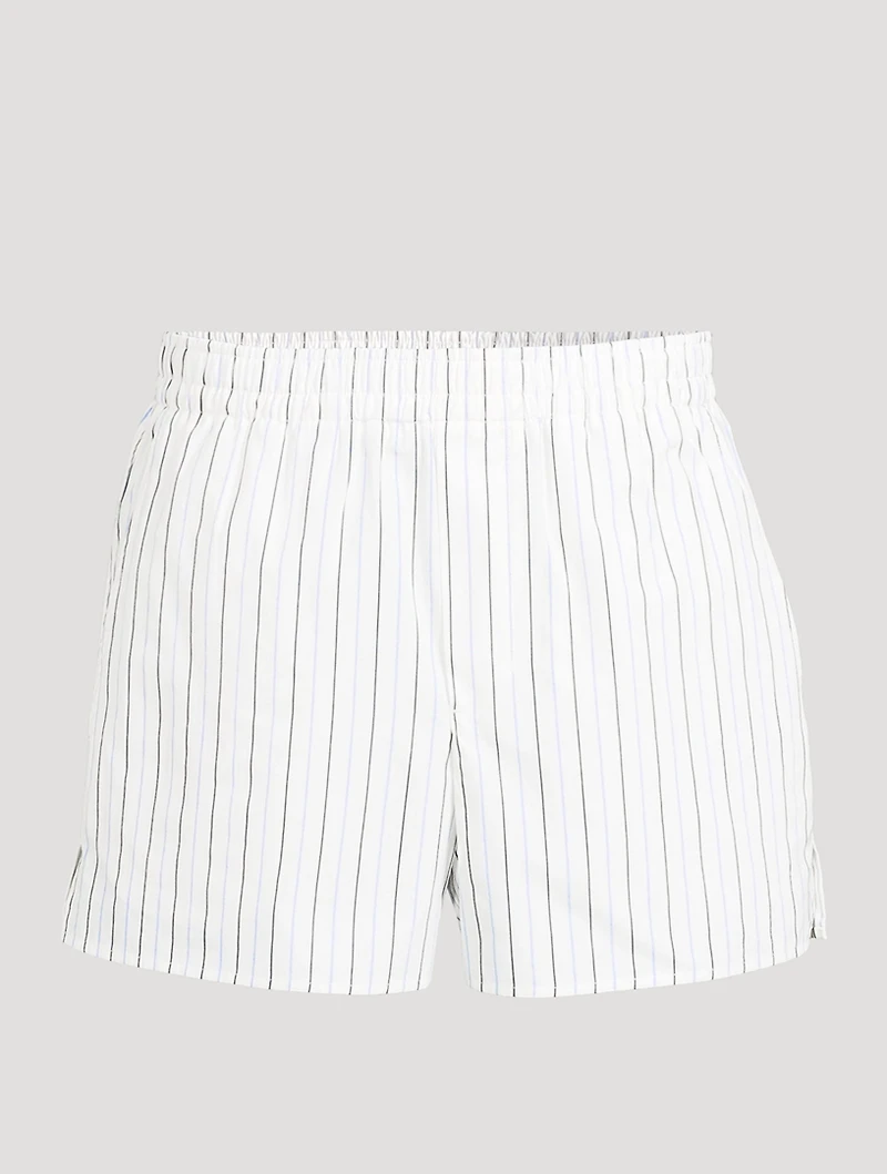Double-Stripe Poplin Shorts
