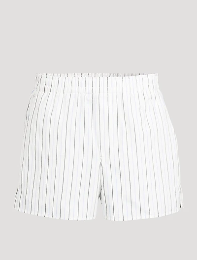 Double-Stripe Poplin Shorts