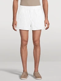 Double-Stripe Poplin Shorts