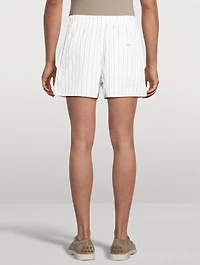 Double-Stripe Poplin Shorts