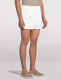 Double-Stripe Poplin Shorts