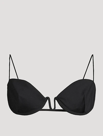 Fine Strap Wire Balconette Swim Top