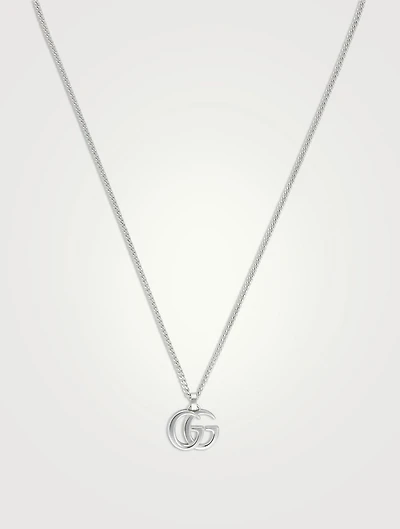 GG Marmont Silver Gourmette Chain Necklace