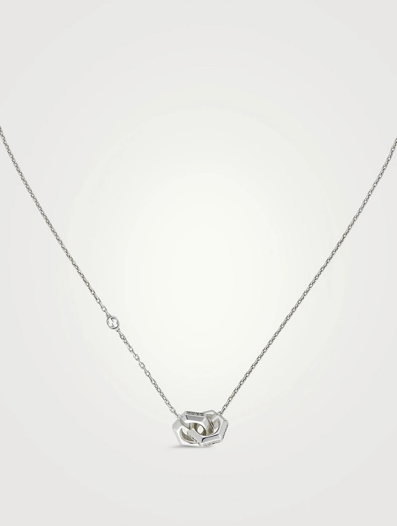 G Cube Silver Necklace