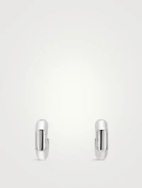 G Cube Silver Earrings