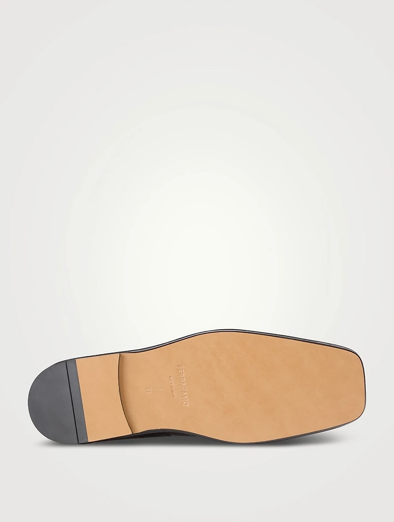Brian Croc-Embossed Leather Loafers
