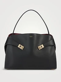 Large Hug Bicolour Leather Satchel
