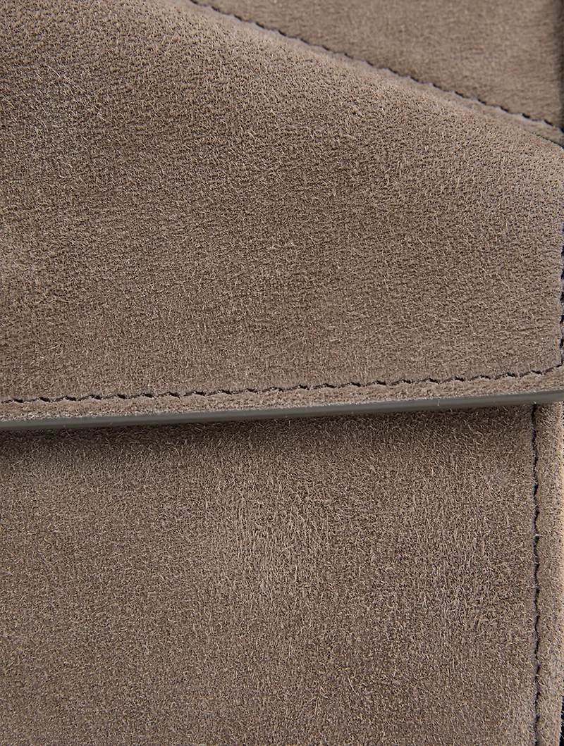 Large Hug Suede Shoulder Bag