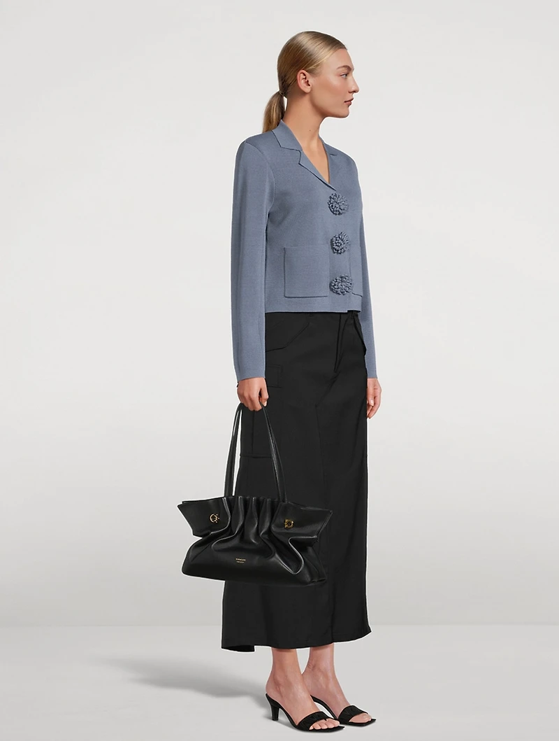 Medium Ferragamo Soft Leather Shoulder Bag