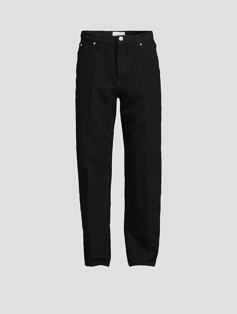 Monogram Straight-Leg Jeans