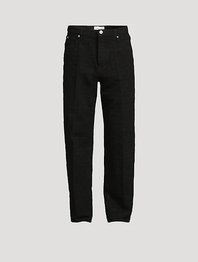 Monogram Straight-Leg Jeans