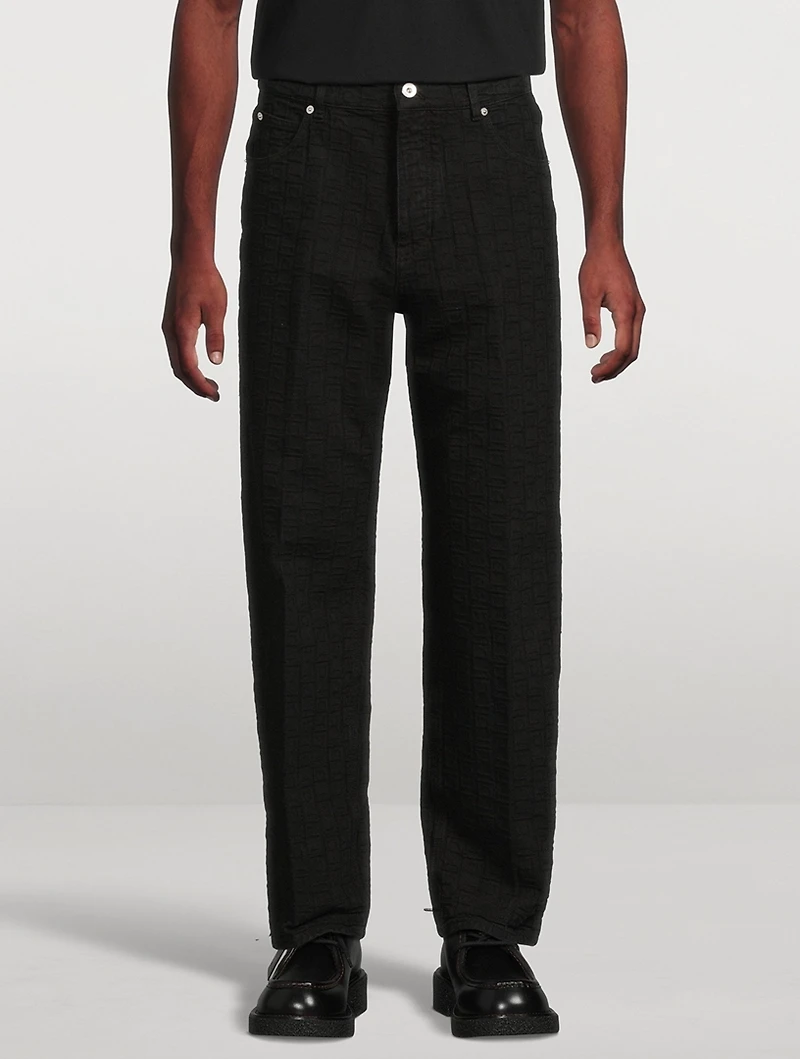 Monogram Straight-Leg Jeans