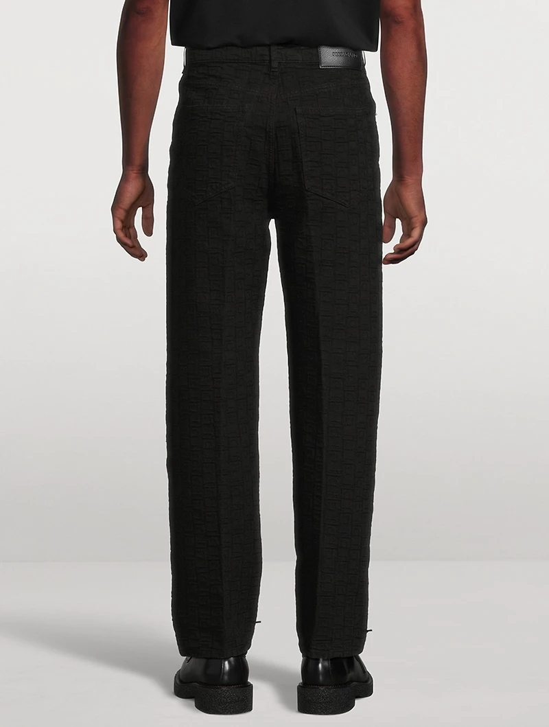 Monogram Straight-Leg Jeans