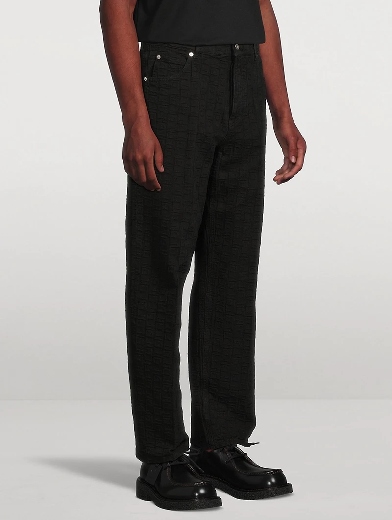 Monogram Straight-Leg Jeans